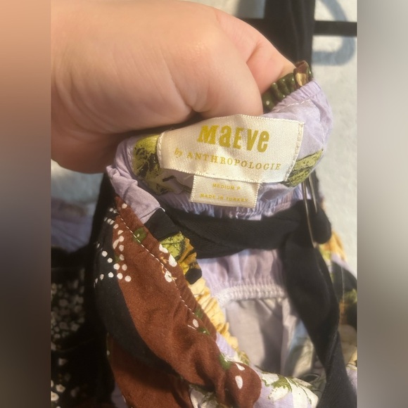 Maeve Anthropologie Patchwork Floral Maxi Dress Colorful Boho Women's M - Picture 14 of 14